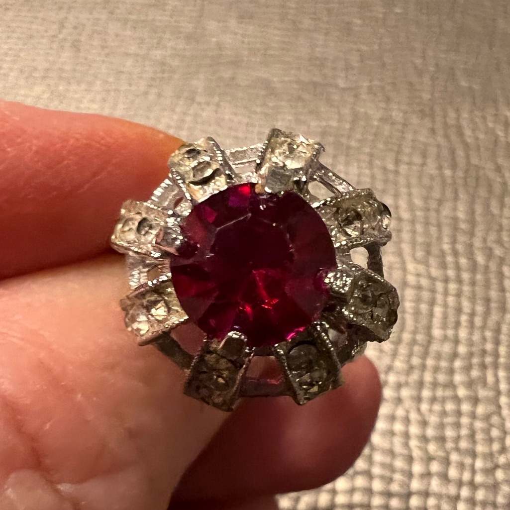 Sarah Coventry Adjustable Ruby Ring